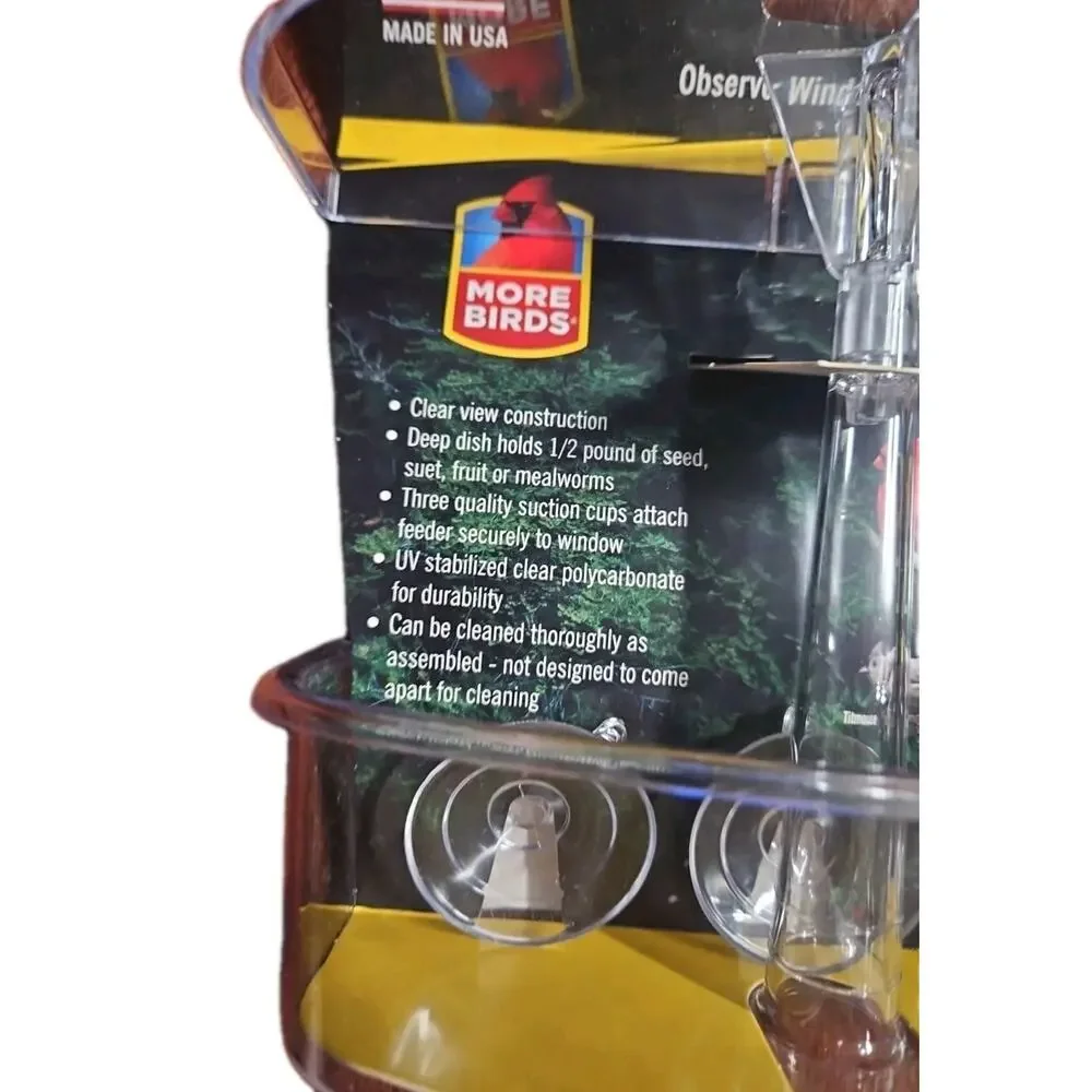 More Birds Observer Window-Mounted Bird Feeder
